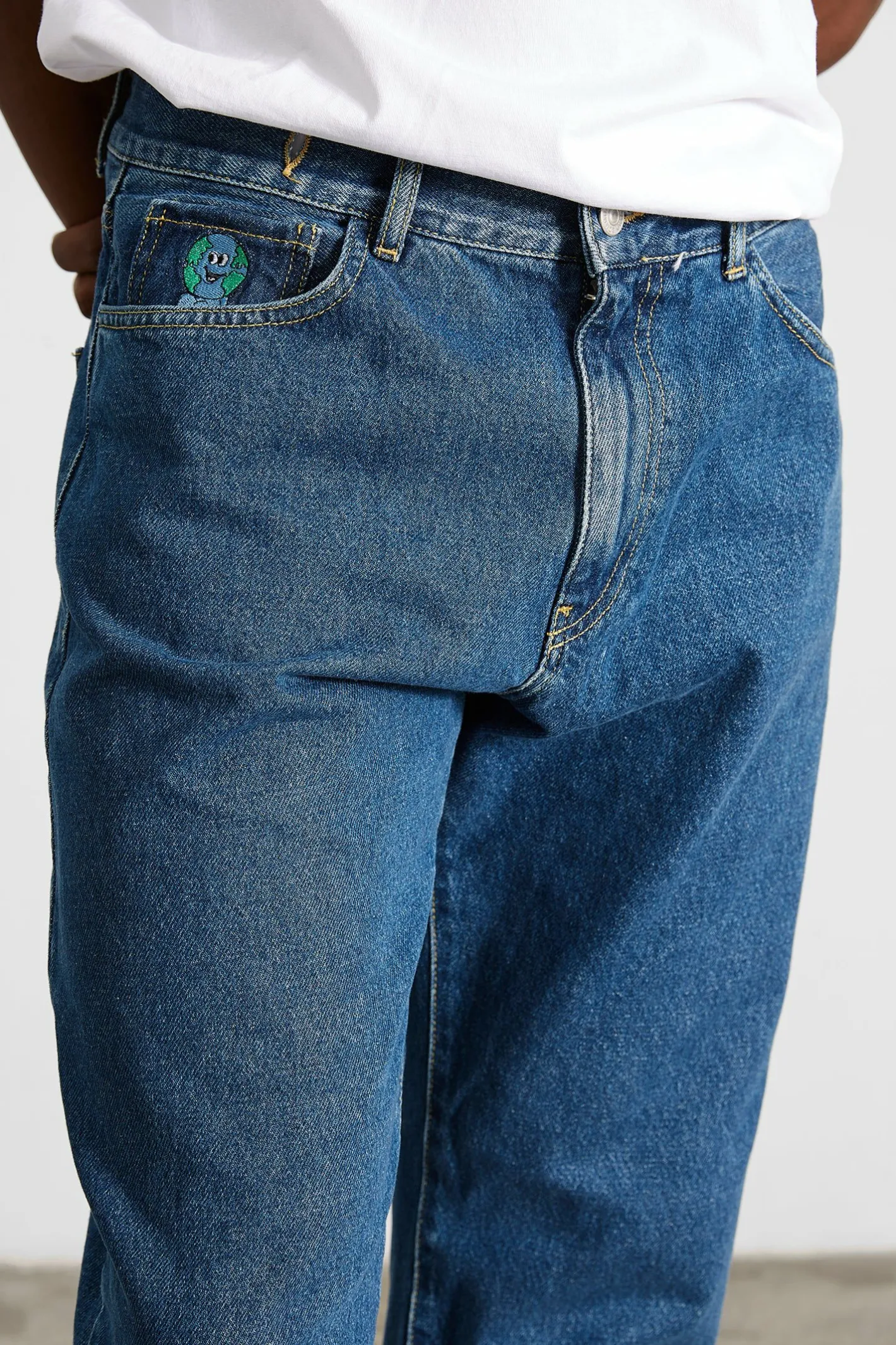 Edmmond Studios Avail Pants Denim Plain Bleach | Men Trousers