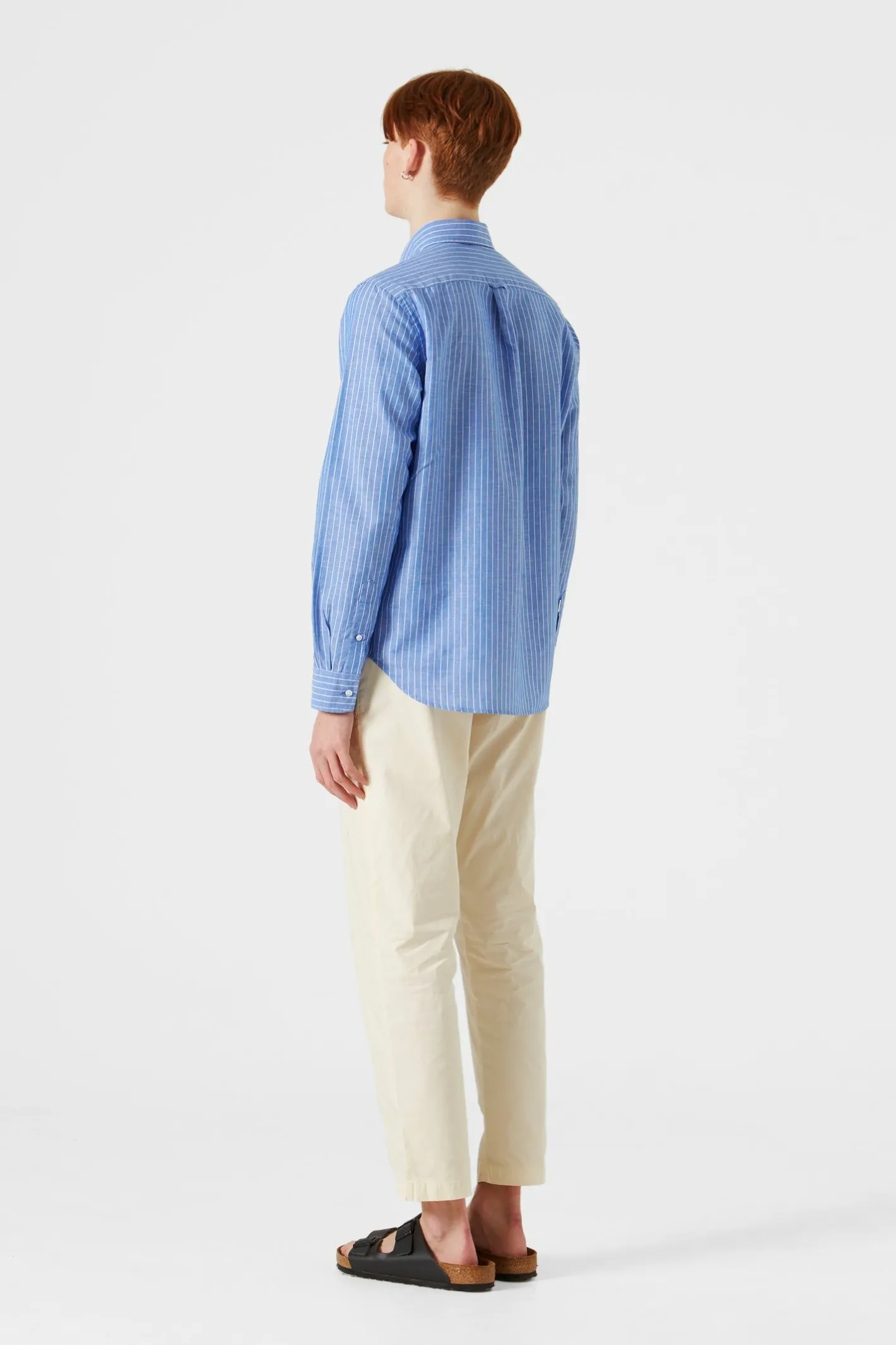 Edmmond Studios Bold Shirt Vertical Stripes Blue | Men Shirts