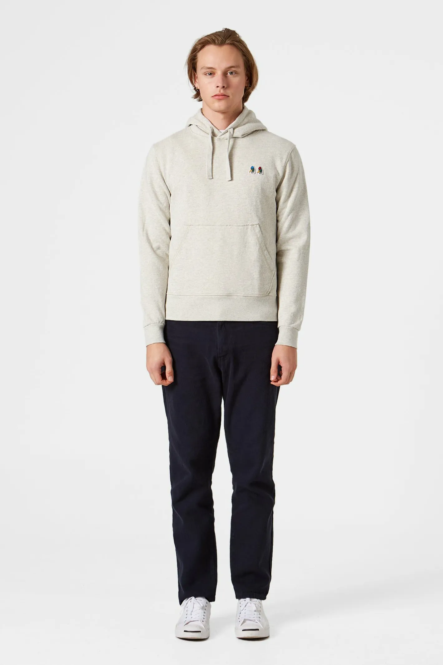 Edmmond Studios Duck Head Special Hoodie Grey Melange | Men Sweatshirts