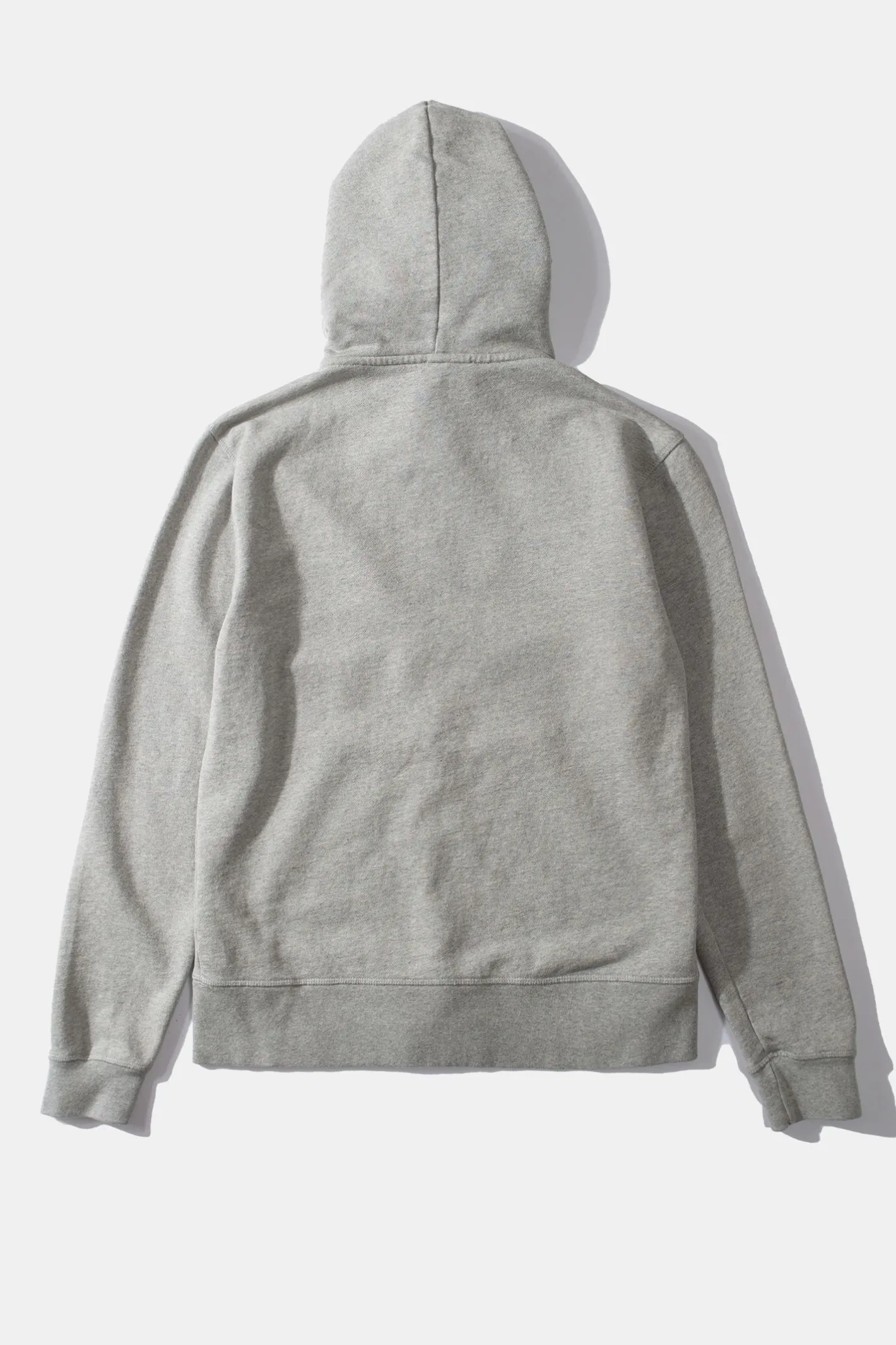 Edmmond Studios Duck Patch Zip Hoodie Plain Grey | Men Sweatshirts
