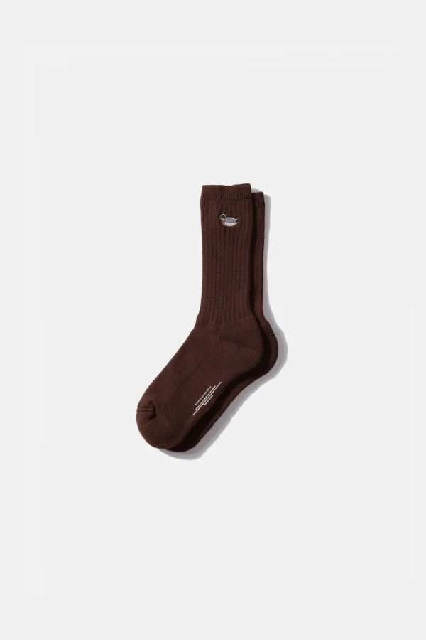 Edmmond Studios Duck Socks Plain Dk Brown | Men Accessories