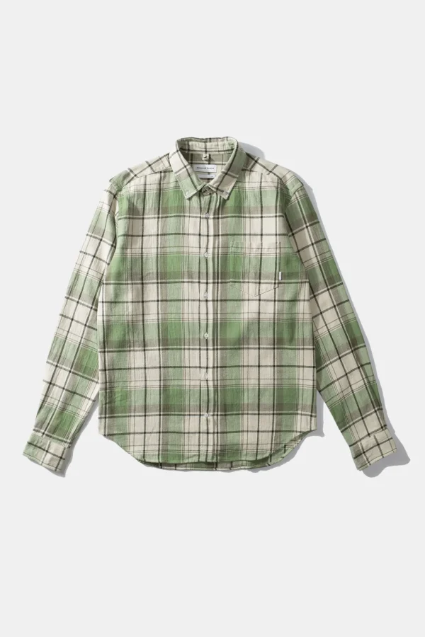 Edmmond Studios Glober Shirt Plain Green | Men Shirts