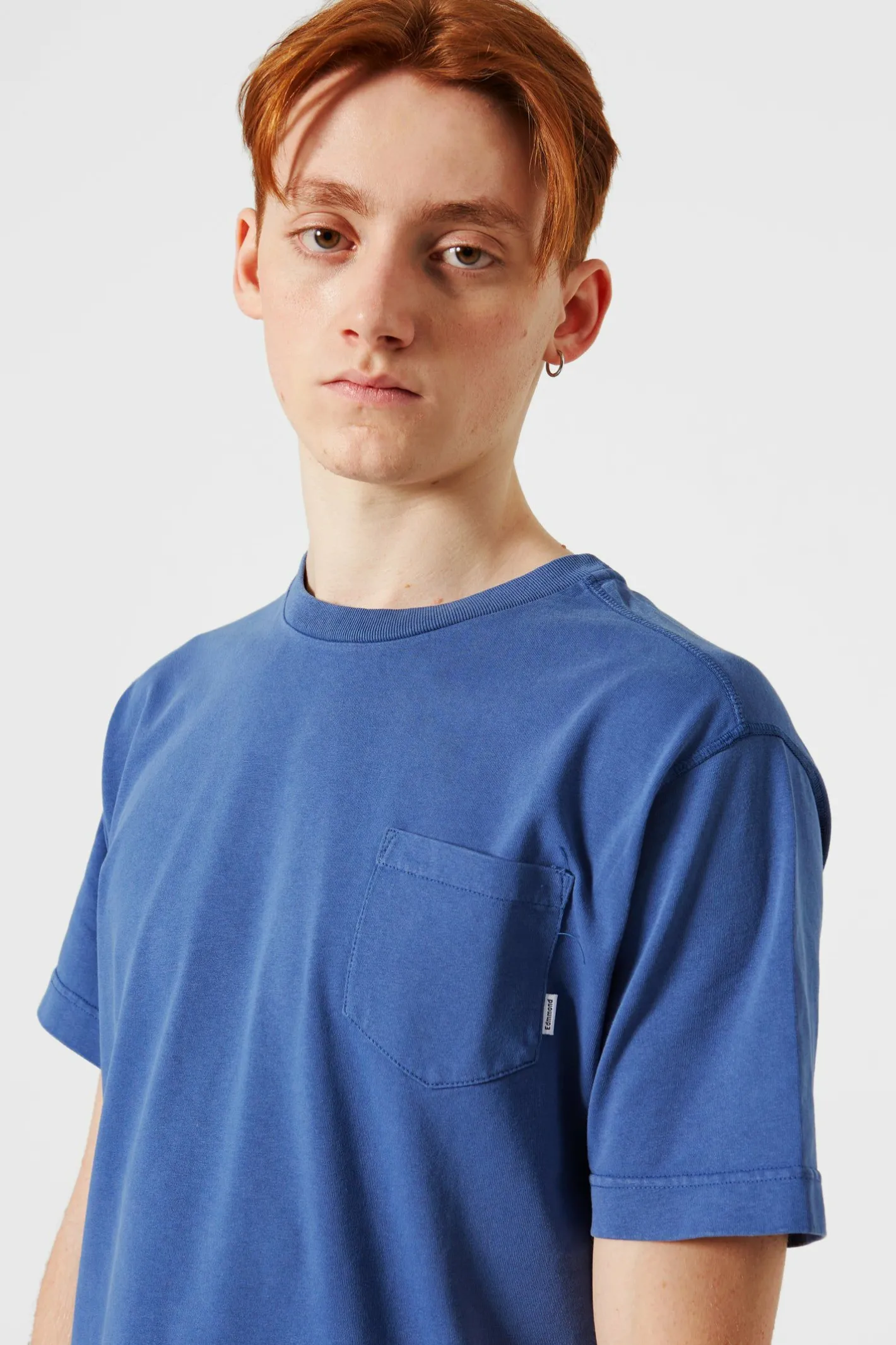 Edmmond Studios Hugo Tee Plain Blue | Men T-Shirts