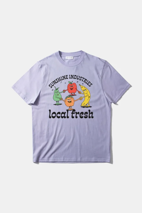 Edmmond Studios Local Fresh Plain Purple | Men T-Shirts