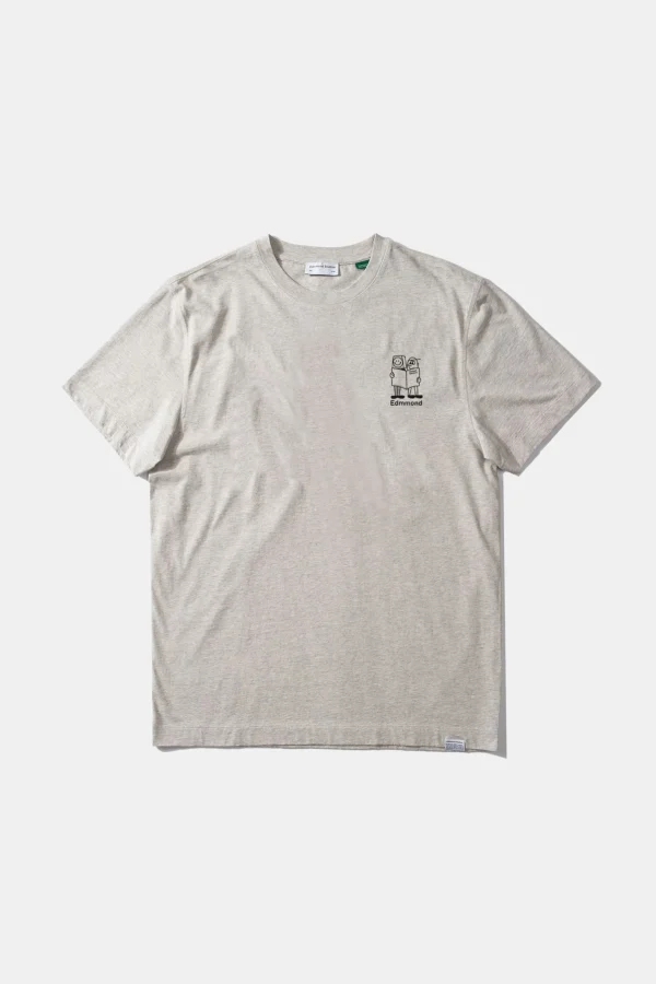 Edmmond Studios Moore Plain Grey Melange | Men T-Shirts
