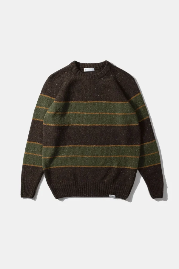 Edmmond Studios Multi Stripes Sweater Plain Brown | Men Knitwear