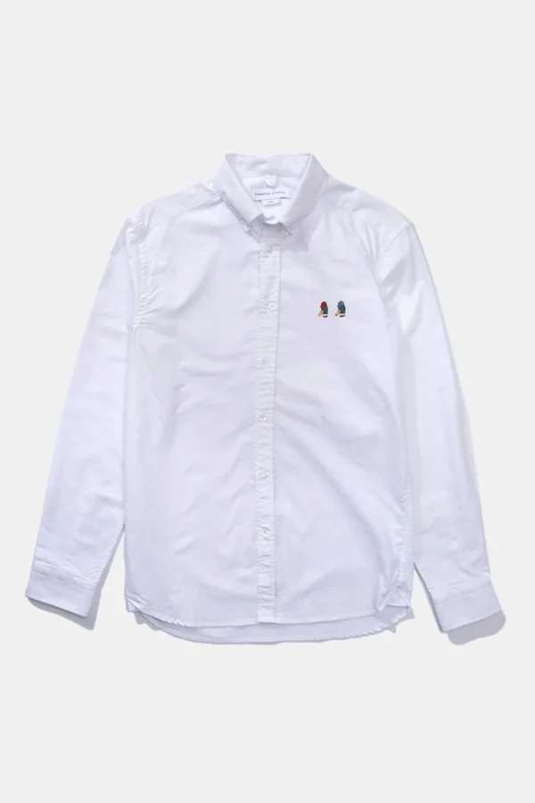Edmmond Studios Special Duck Shirt Plain White | Men Shirts