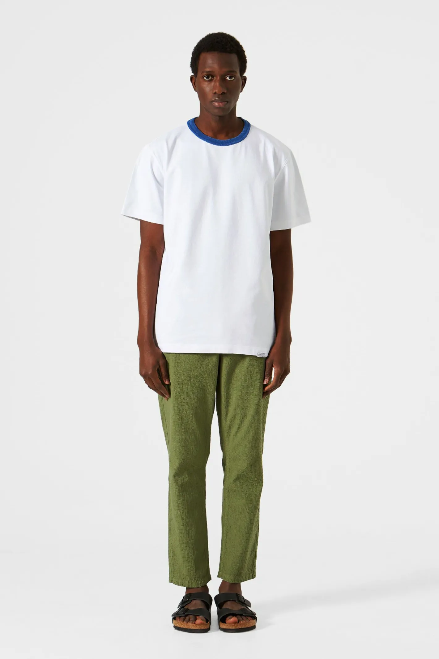 Edmmond Studios Terry Color Rib Plain Off White | Men T-Shirts