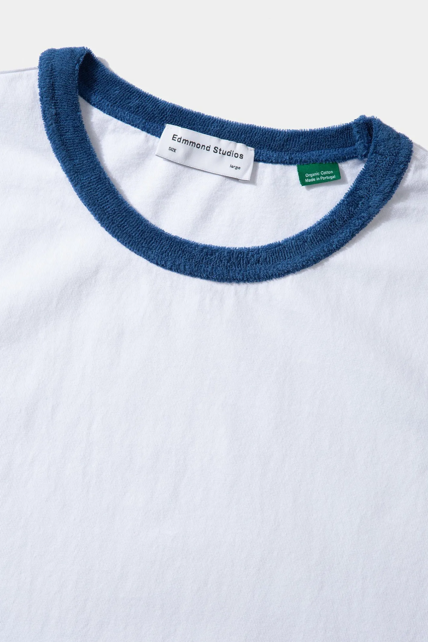 Edmmond Studios Terry Color Rib Plain Off White | Men T-Shirts