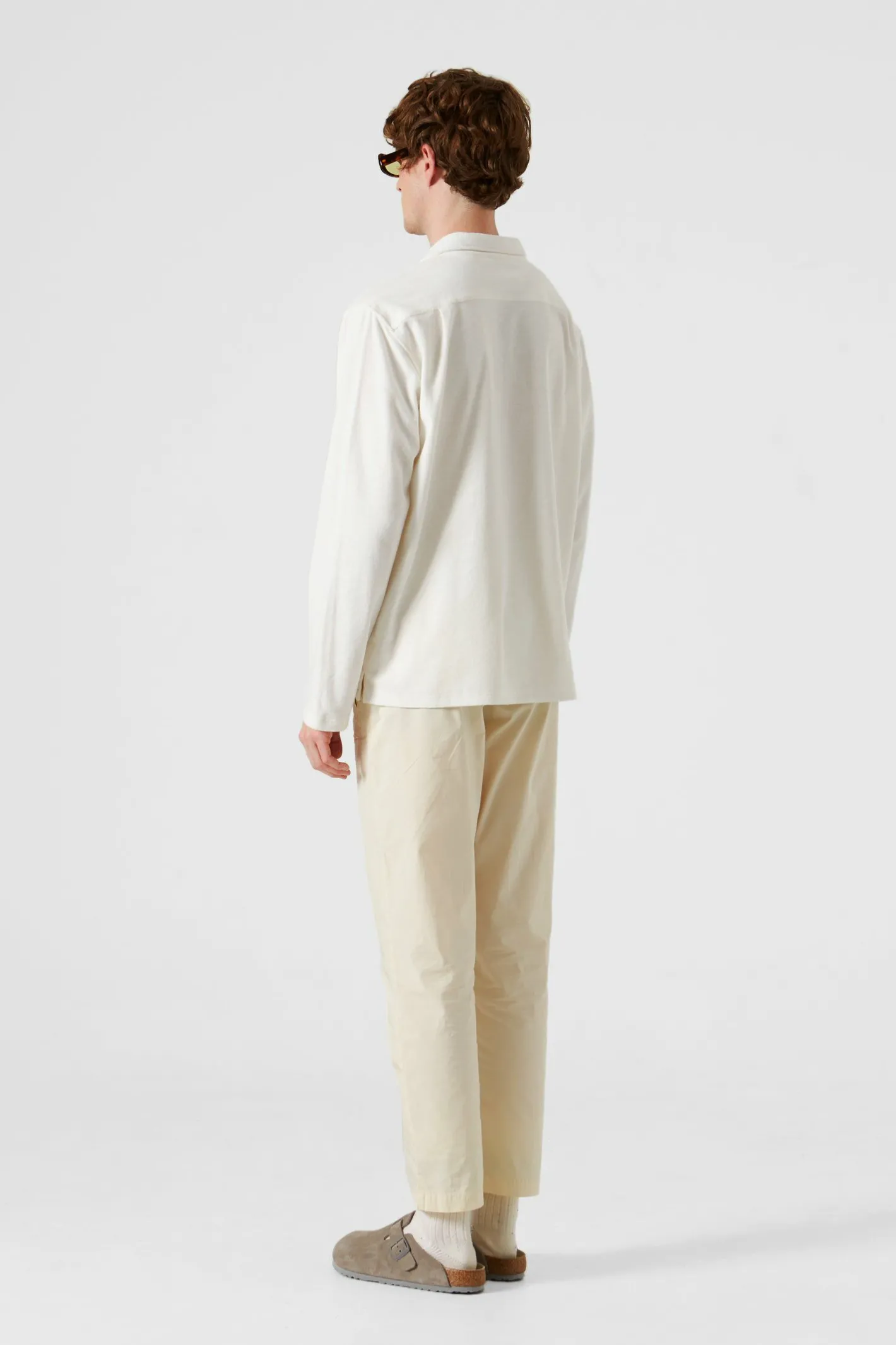 Edmmond Studios Terry Long Shirt Plain Off White | Men Shirts