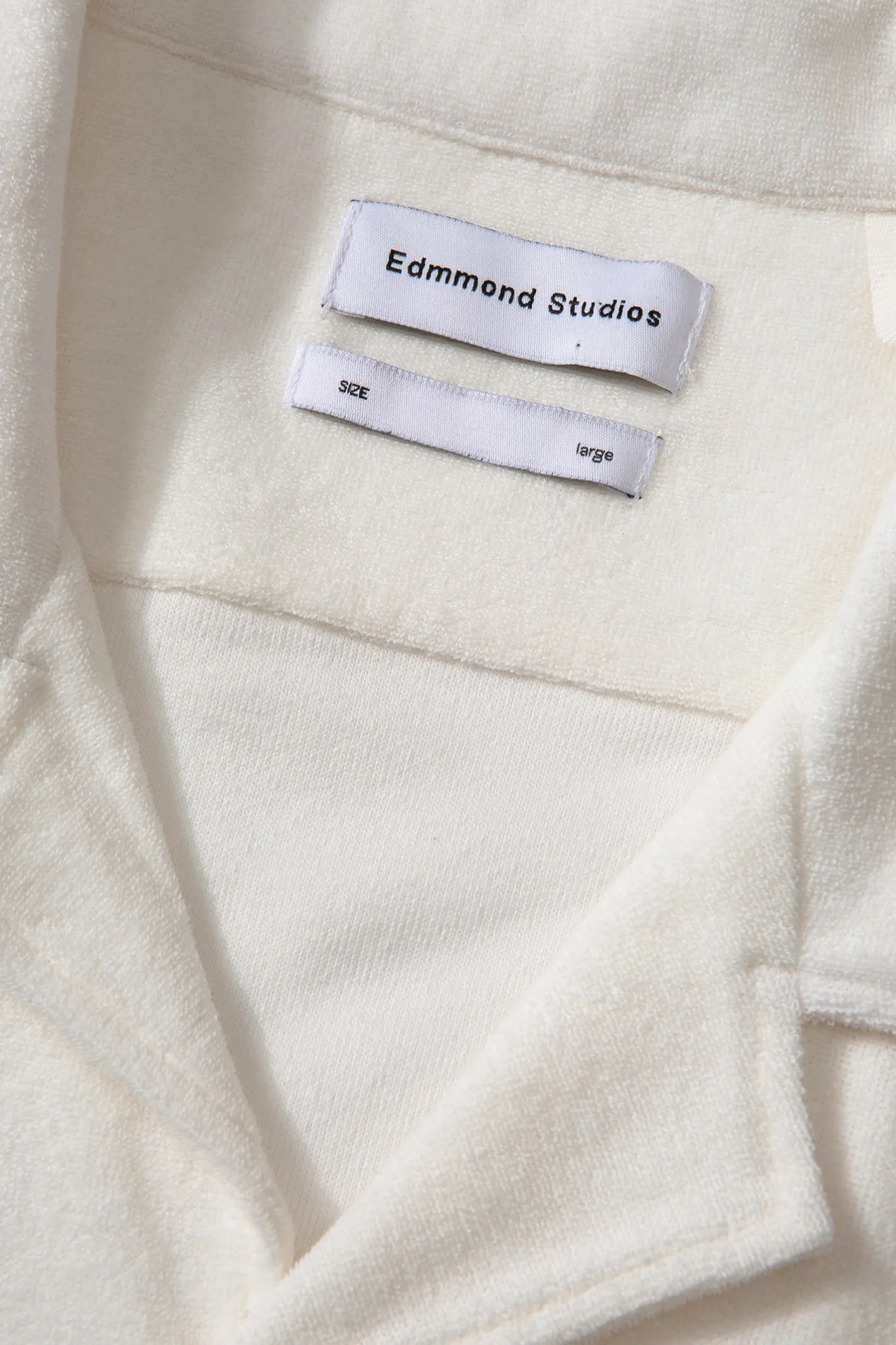 Edmmond Studios Terry Long Shirt Plain Off White | Men Shirts