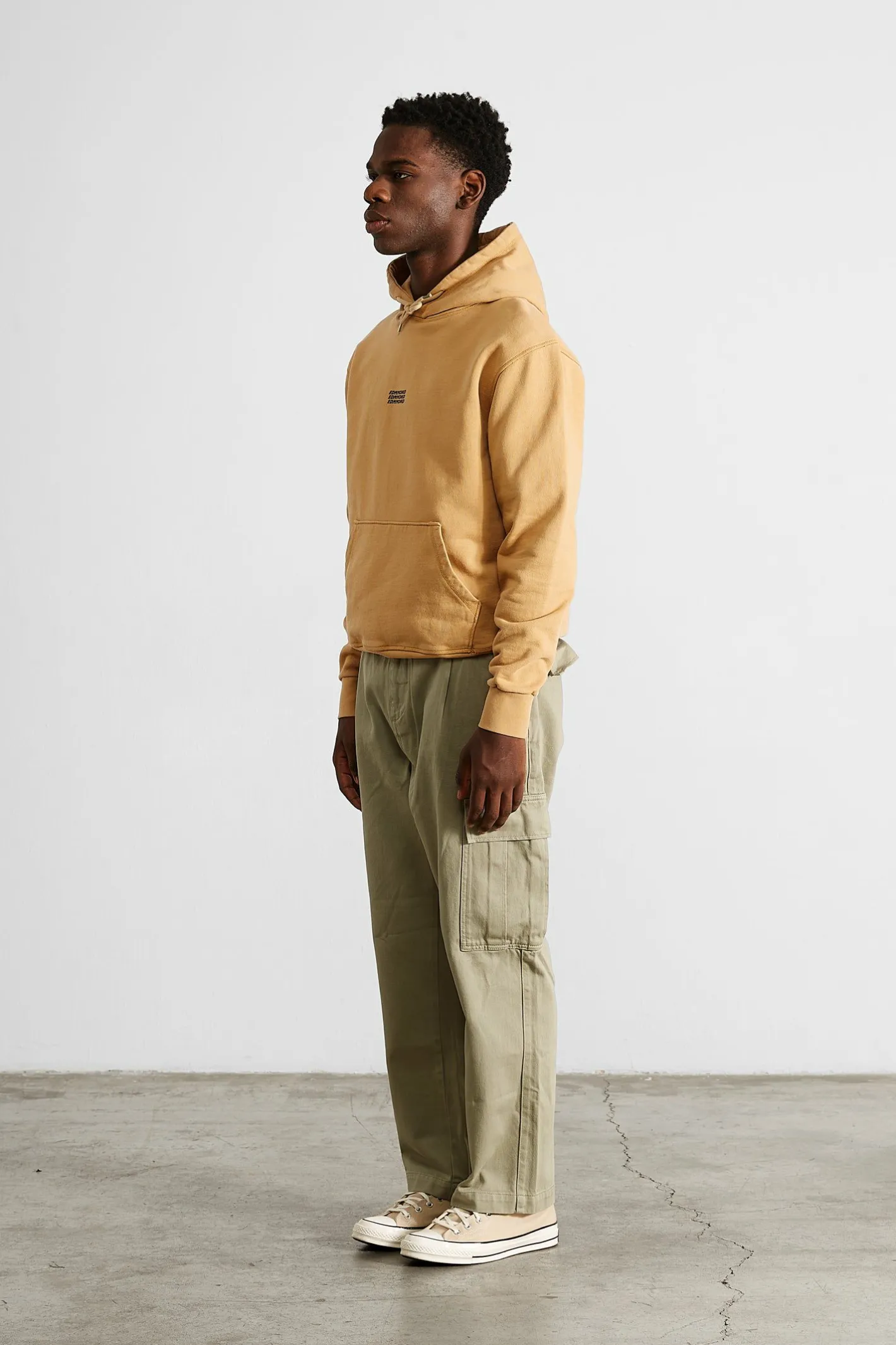 Edmmond Studios Velo Hoodie Plain Caramel | Men Sweatshirts