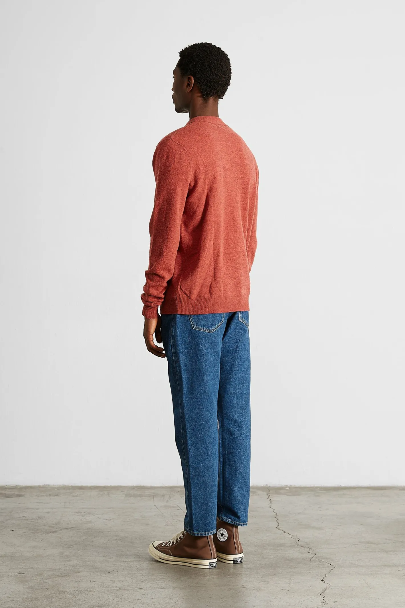 Edmmond Studios Wool Polo Plain Copper | Men Knitwear