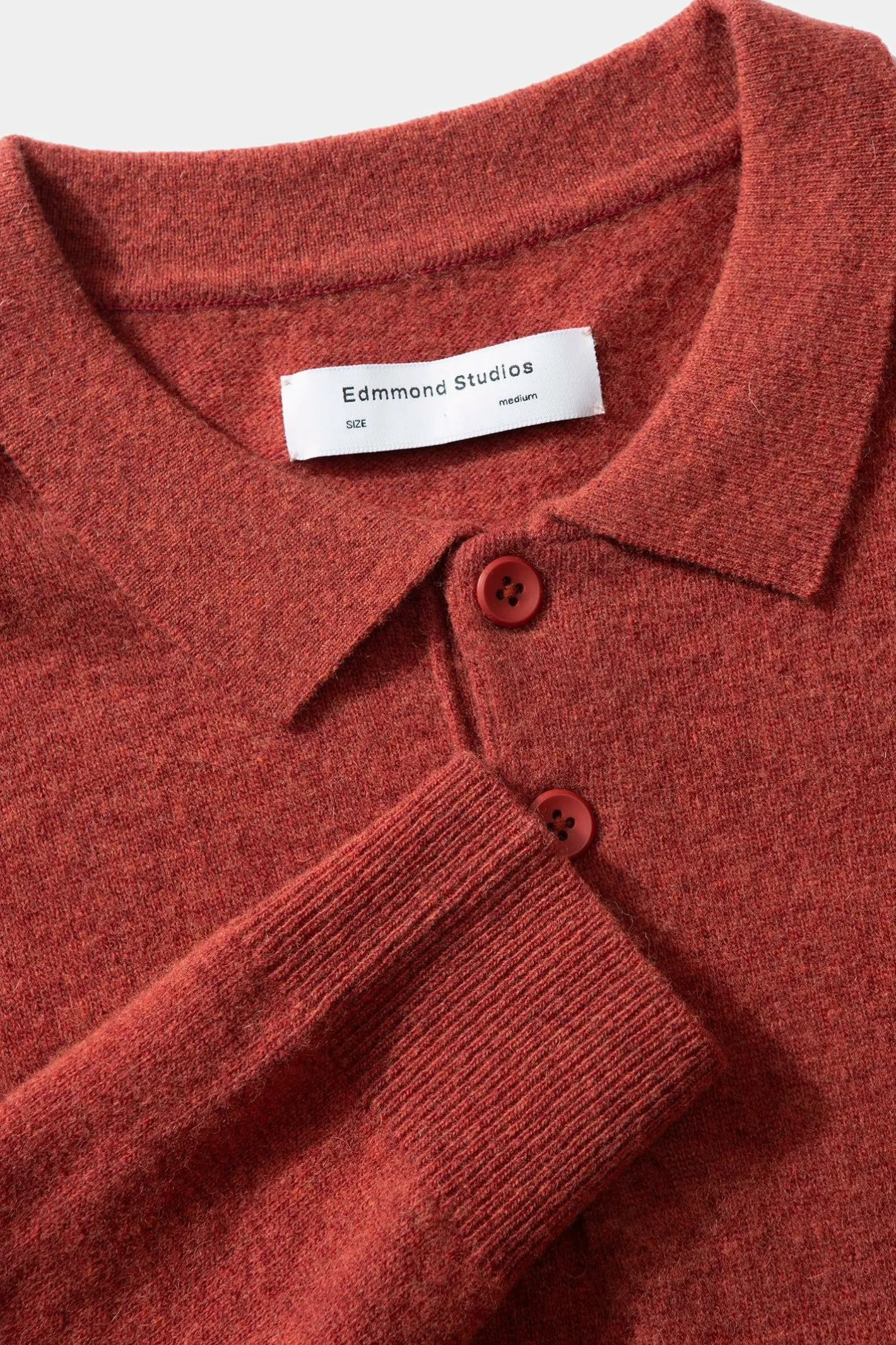 Edmmond Studios Wool Polo Plain Copper | Men Knitwear