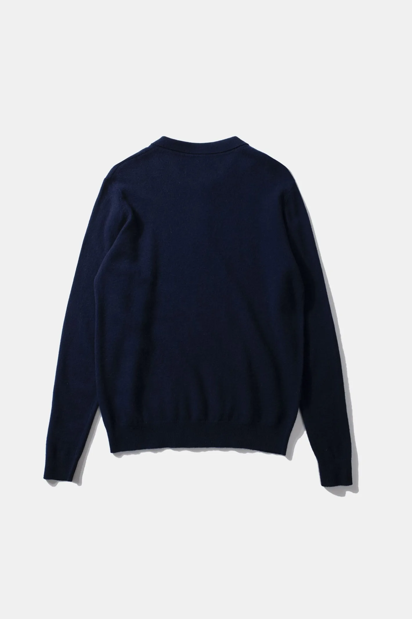 Edmmond Studios Wool Polo Plain Navy | Men Knitwear